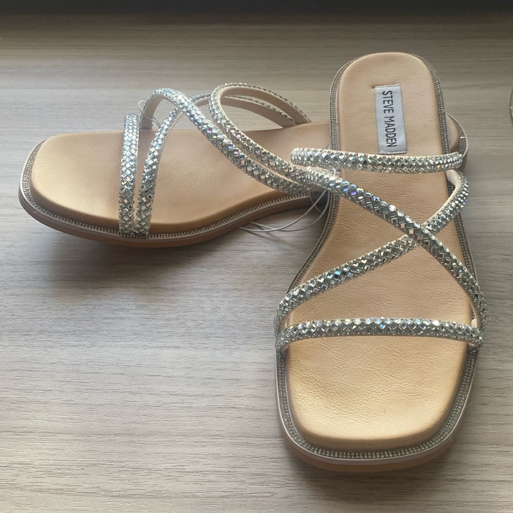 Silver Sparkle Steve Madden Sandals